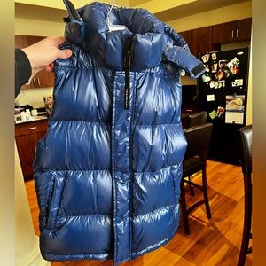 Aritzia SUPER PUFF Vest High Gloss Indigo